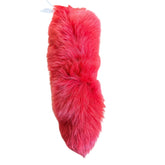 Authentic Red Dyed Fox Tail keychain